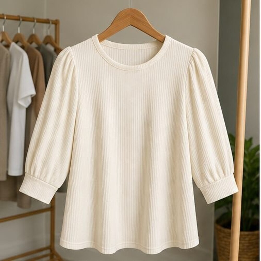 Cream Wrap Blouse